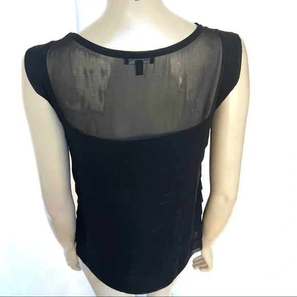 THE LIMITED Black Silk Chiffon Blouse - Picture 5 of 13